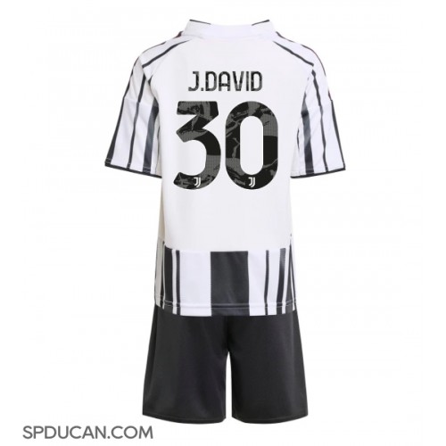 Dječji Nogometni Dres Juventus Jonathan David #30 Domaci 2025-26 Kratak Rukav (+ Kratke hlače)